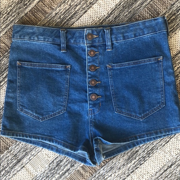 Free People Bridgette High Waisted Short Indigo 29 - Picture 5 of 8